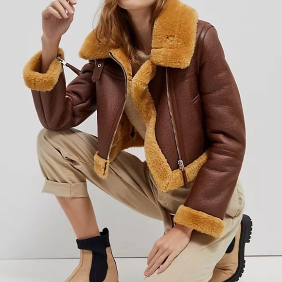 NWT Anthropologie Avec Les Filles Bexley Cropped Moto Jacket - Picture 3 of 10